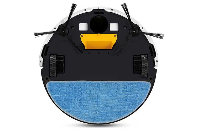 ZACO V5sPro mit Wischmob. Leider verfügt der Saugroboter mit Wischfunktion über keine Haupt-Rollbürste ZACO V5sPro mit Wischmob. Leider verfügt der Saugroboter mit Wischfunktion über keine Haupt-Rollbürste