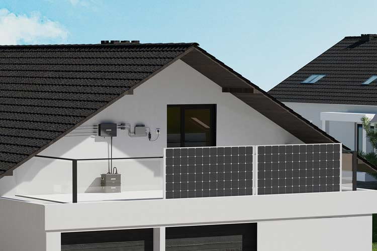 Die Zendure SolarFlow Speichermodule nehmen am Balkon kaum Platz weg Die Zendure SolarFlow Speichermodule nehmen am Balkon kaum Platz weg