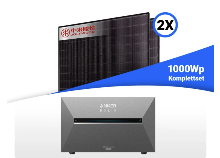 800W/1000W Balkonkraftwerk mit Speicher (solarhandel24)