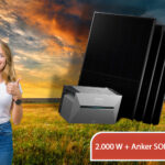SOLAGO-Deal für 2.000W Balkonkraftwerk mit Anker SOLIX 2 Speicher.