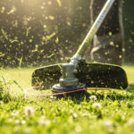 Die meisten Rasentrimmer nutzen eine Fadenspule zum Schneiden der Gräser