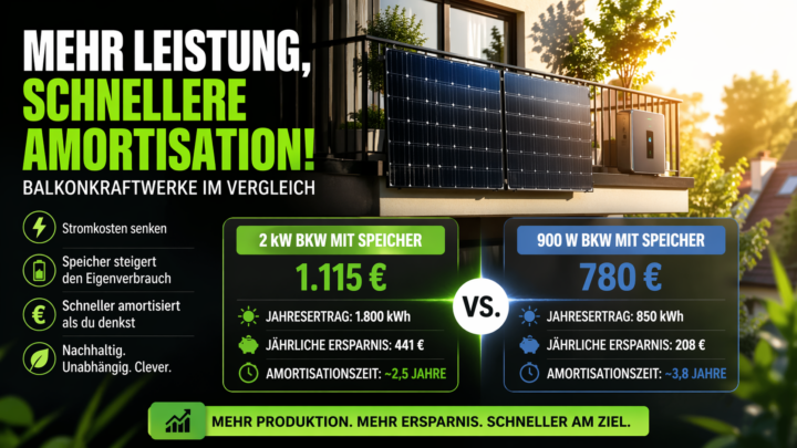 Riesiges Balkonkraftwerk + Akku: So viel Strom produziert das 2 kW‑Set wirklich!
