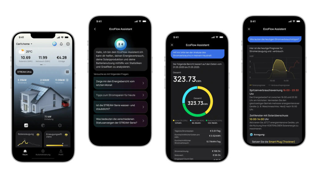 ecoflow-ki-intelligence-app-fuer-speicher Screenshots der EcoFlow App