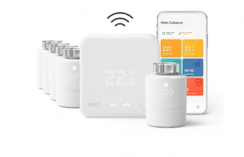 tado° Smartes Thermostat Starter Kit mit 5 Thermostaten + Funk-Temperatursensor