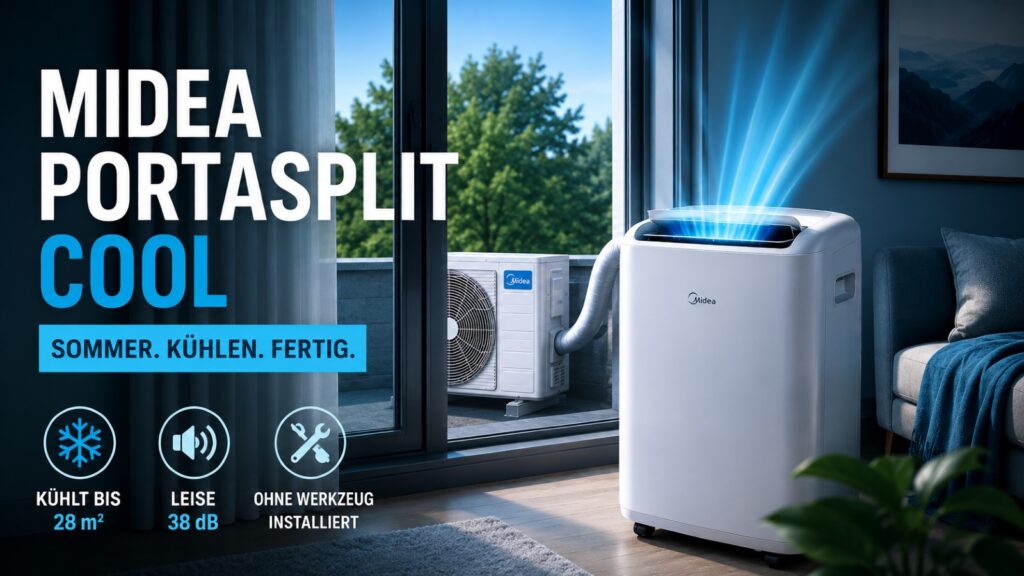 Midea PortaSplit Cool 2026: Die Sommer Split-Klimaanlage für Sparfüchse