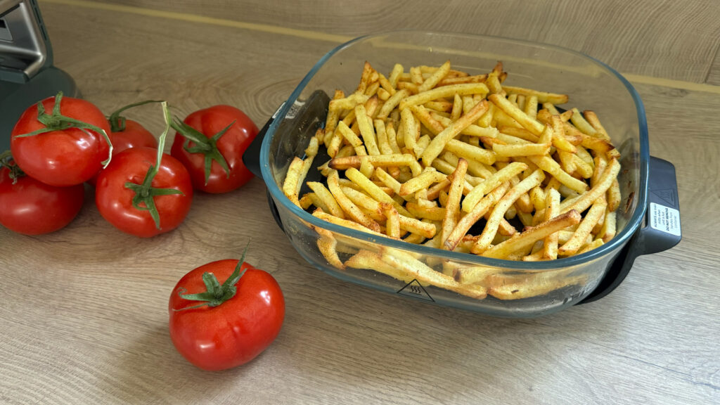 pommes-mit-ninja-crispri-pro-backen Bei den Pommes sind einige etwas zu dunkel geworden