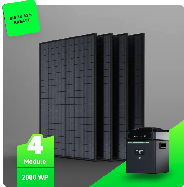 Maxxicharge 2.000 W Balkonkraftwerk mit Speicher
