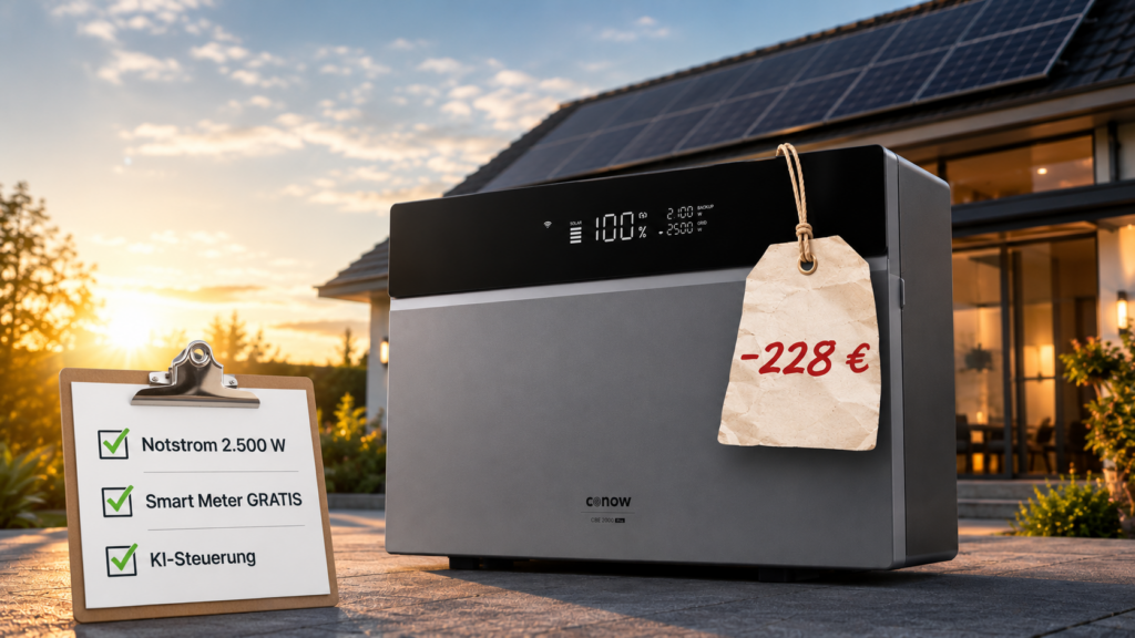 228 Euro Rabatt + gratis-Smart-Meter: Dieser Stromspeicher läuft sogar im Blackout weiter