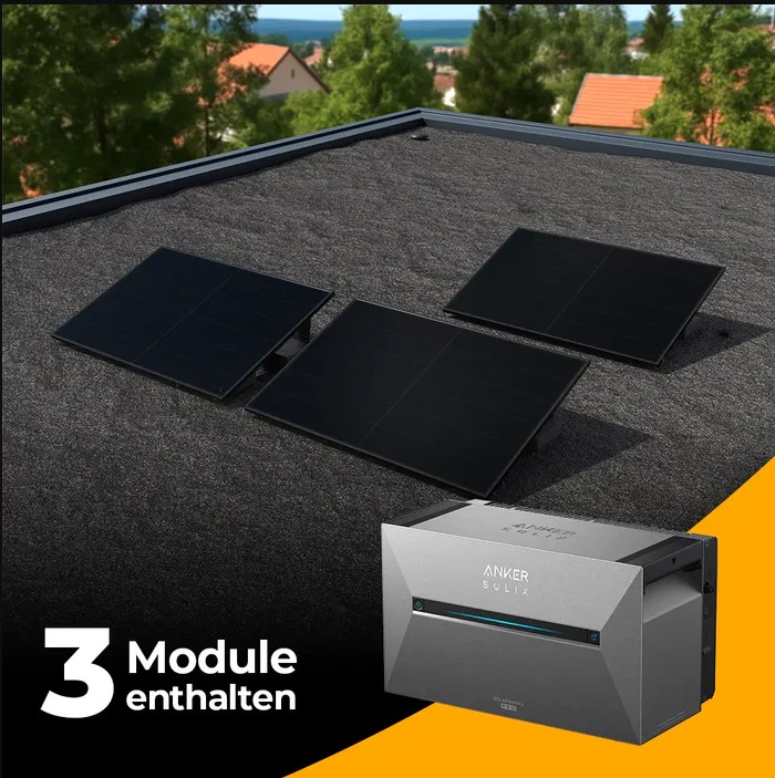 Solago 1500 W Balkonkraftwerk mit SOLIX 3 Speicher