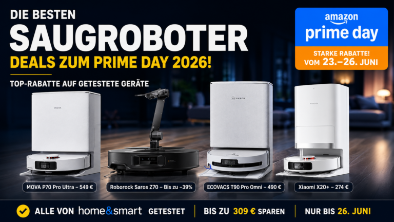 Prime Day 2026: 5 Saugroboter-Deals – einer kostet unter 275 Euro, einer räumt selbst auf