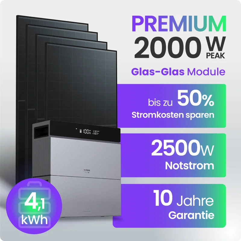 tepto 2000 W Balkonkraftwerk mit Tuya Conow Speicher