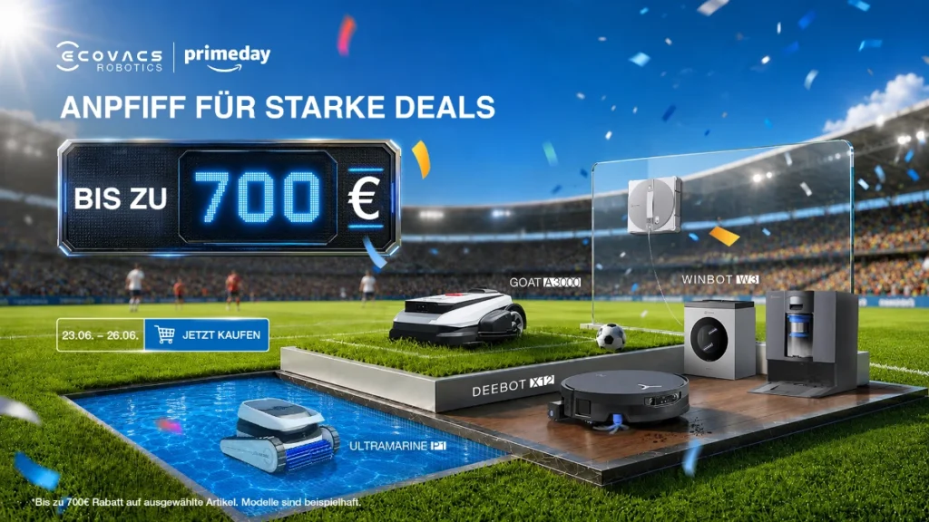 ECOVACS Prime Day 2026: 44% auf den Mähroboter-Topseller – und das ist noch nicht mal das stärkste Angebot