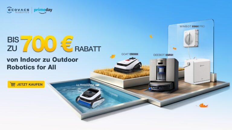 Prime Day Frühstart mit bis zu 700€ Rabatt! ECOVACS senkt jetzt schon die Preise!