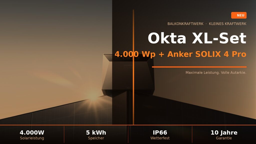 Mehr Power geht kaum! 4.000 Watt Balkonkraftwerk trifft auf den neuen Anker SOLIX 4
