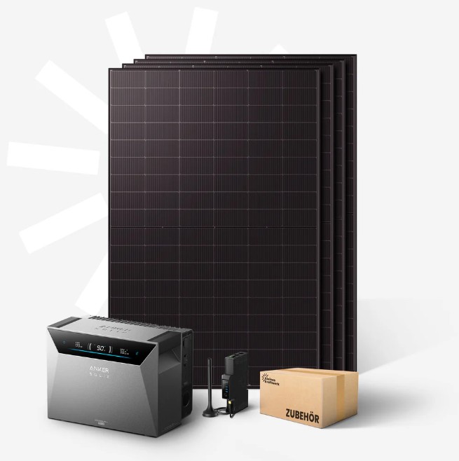 Kleines Kraftwerk 2000 W Set mit Anker SOLIX 4