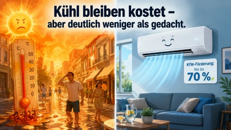 Wer heizt, darf auch kühlen – und bekommt bis zu 70 % vom Staat zurück