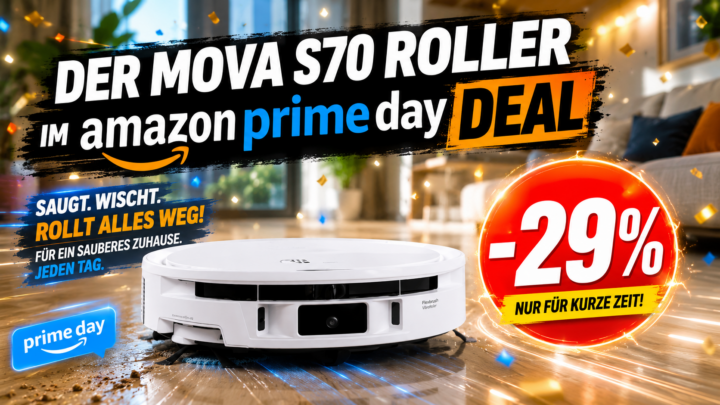 MOVA S70 Roller am Prime Day: Wischwalzen-Roboter erstmals unter 500 Euro – so günstig wie nie