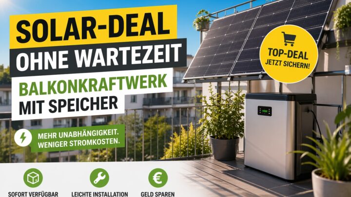 Solar-Deal: 2000-W-Balkonkraftwerk mit Speicher jetzt ohne Lieferverzögerung