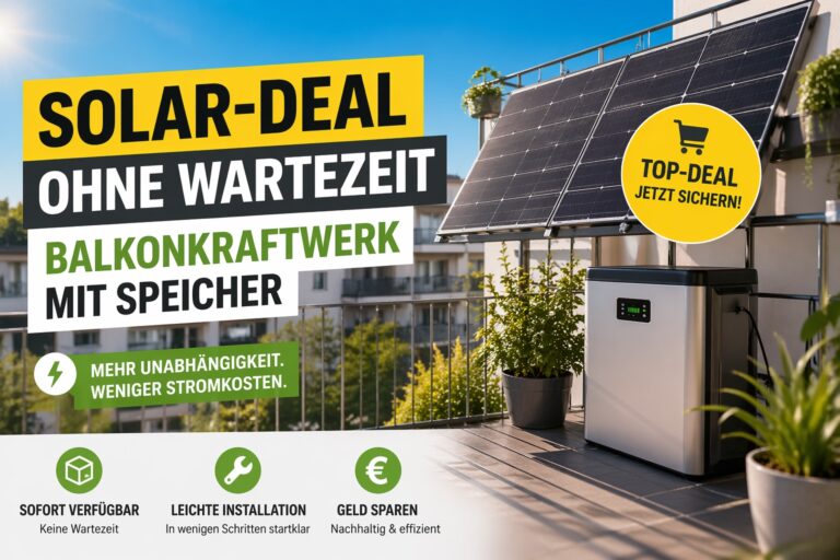 Solar-Deal: 2000-W-Balkonkraftwerk mit Speicher jetzt ohne Lieferverzögerung