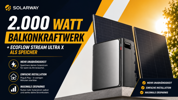 2.000 Watt Balkonkraftwerk mit einem der besten Speicher der Welt – jetzt für unter 1.500 Euro!