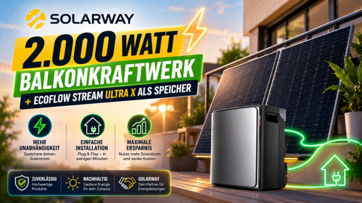 Witzpreis! 2.000 Watt Balkonkraftwerk mit einem der besten Speicher der Welt – jetzt für unter 1.500 Euro!