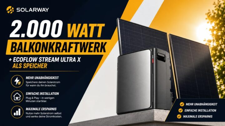 Witzpreis! 2.000 Watt Balkonkraftwerk mit einem der besten Speicher der Welt – jetzt für unter 1.500 Euro!