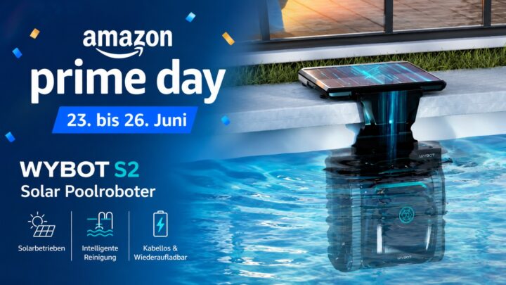 570 Euro sparen! WYBOT S2 Solar Poolroboter zum Prime Day so günstig wie nie