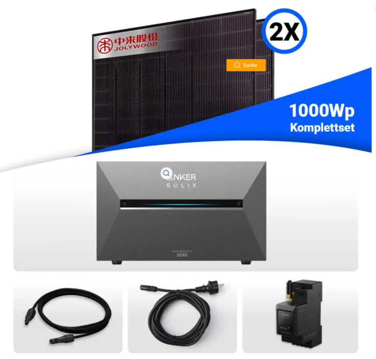 800W/1000W Balkonkraftwerk mit Speicher – Solarhandel24