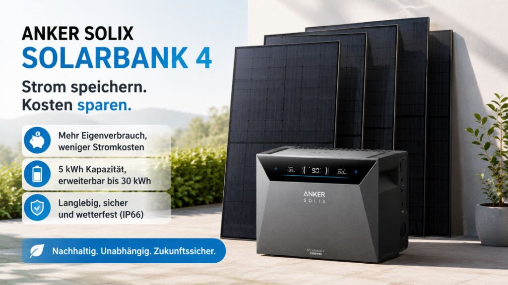 Anker SOLIX Solarbank 4 Deal: Starker Preis für Premium Balkonkraftwerk!