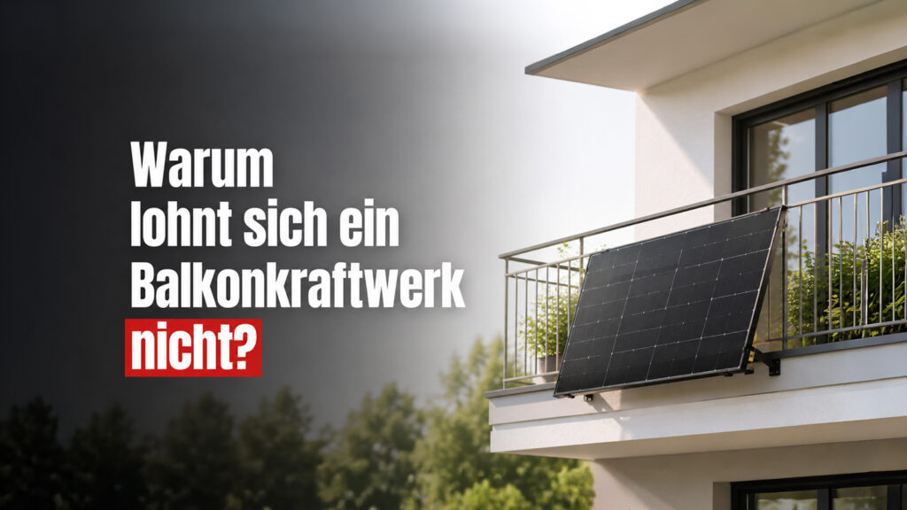 Warum lohnt sich ein Balkonkraftwerk nicht?
