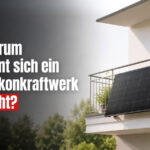 Solarmodul an einem Balkon