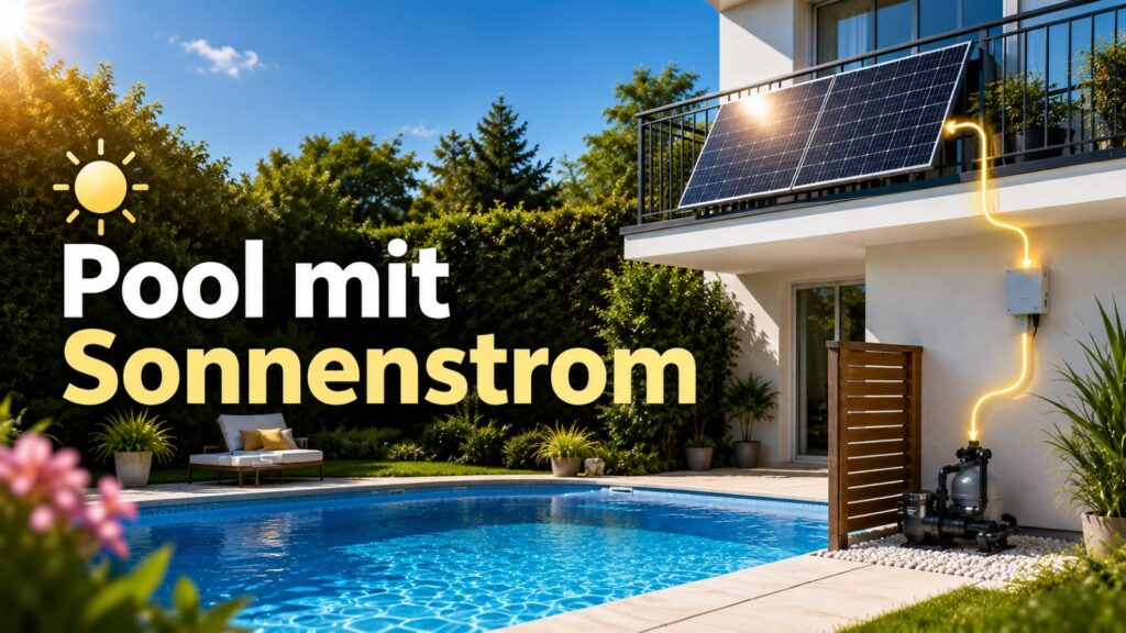 Balkonkraftwerk und Poolpumpe: So läuft der Pool mit Sonnenstrom