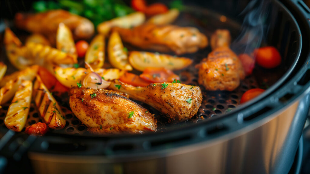 brauchen-airfryer-oel-oder-fett Auch Gemüse kann ganz einfach in der Heißluftfritteuse gegart werden
