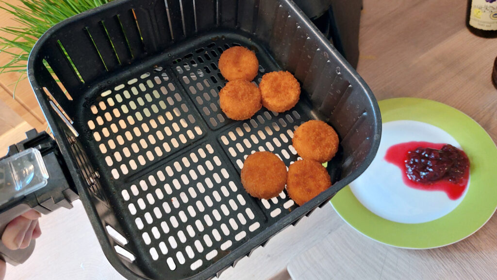 cosori-preis-tipp-mini-camembert-zubereitung Auch kleine Teile garen in dieser Heißluftfritteuse ohne auszutrocknen