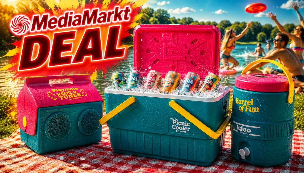 Igloo bei MediaMarkt: Eine Kühlbox mit Boombox im Deckel – so wird der Baggersee zur Tanzfläche