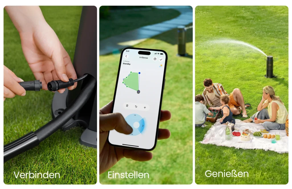 Der IrriSense2 kann in 15 Minuten aufgebaut werden.