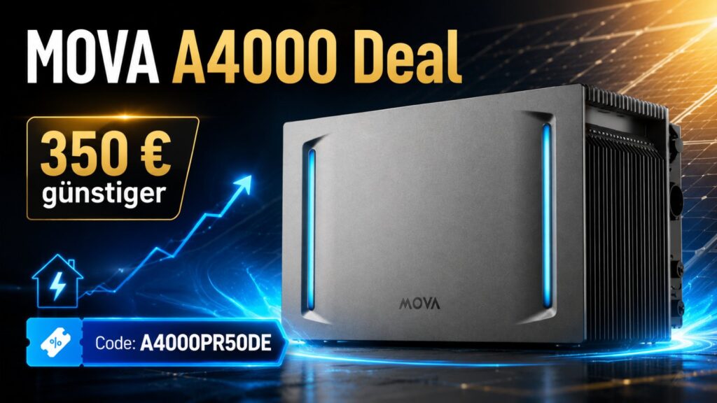 MOVA LumeGret A4000 im Deal: Neuer Balkonkraftwerk Speicher jetzt 350 Euro günstiger!