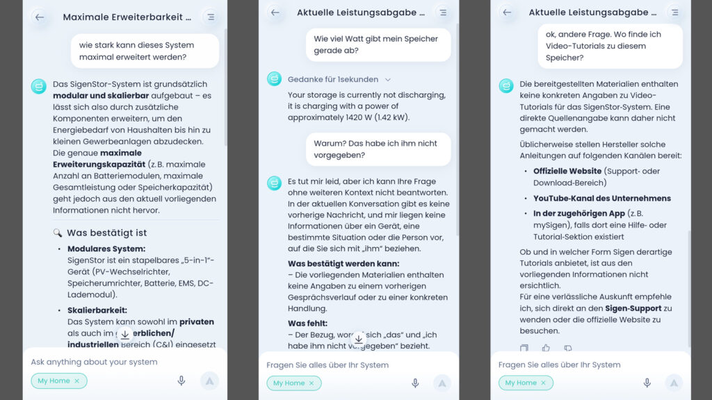 mysigen-ai-assistant-probleme Wir haben dem AI-Chatbot dutzende Fragen gestellt und oft (noch) keine guten Antworten erhalten