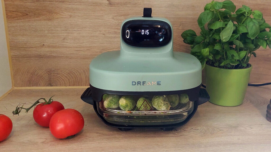 ninja.dreame-tasti-einzelairfryer-test Wir haben mit diesem Mini-Dreame Airfryer u.a. Fisch, Fleisch und Pommes zubereitet