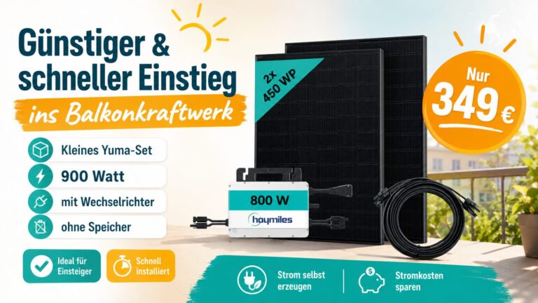 900 Watt Balkonkraftwerk für 349 Euro – dieser Yuma-Deal macht sprachlos
