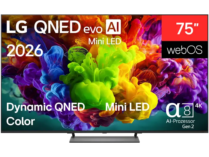LG 75QNED93B6A LG QNED evo TV (Flat, 75 Zoll / 189,3 cm, UHD 4K, SMART TV)