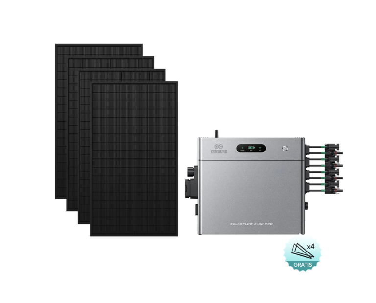 Zendure SolarFlow 2400 Pro + 4 x 450W Solarpanels + gratis Halterung