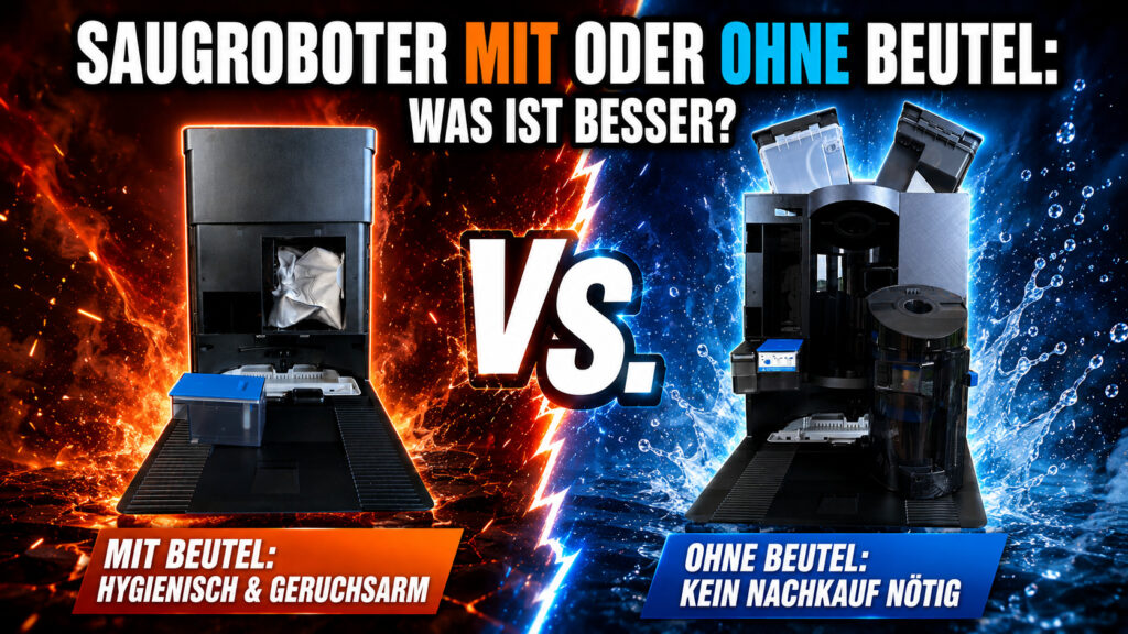 Saugroboter mit Beutel oder ohne? Warum die günstigere Station nicht die schlechtere ist