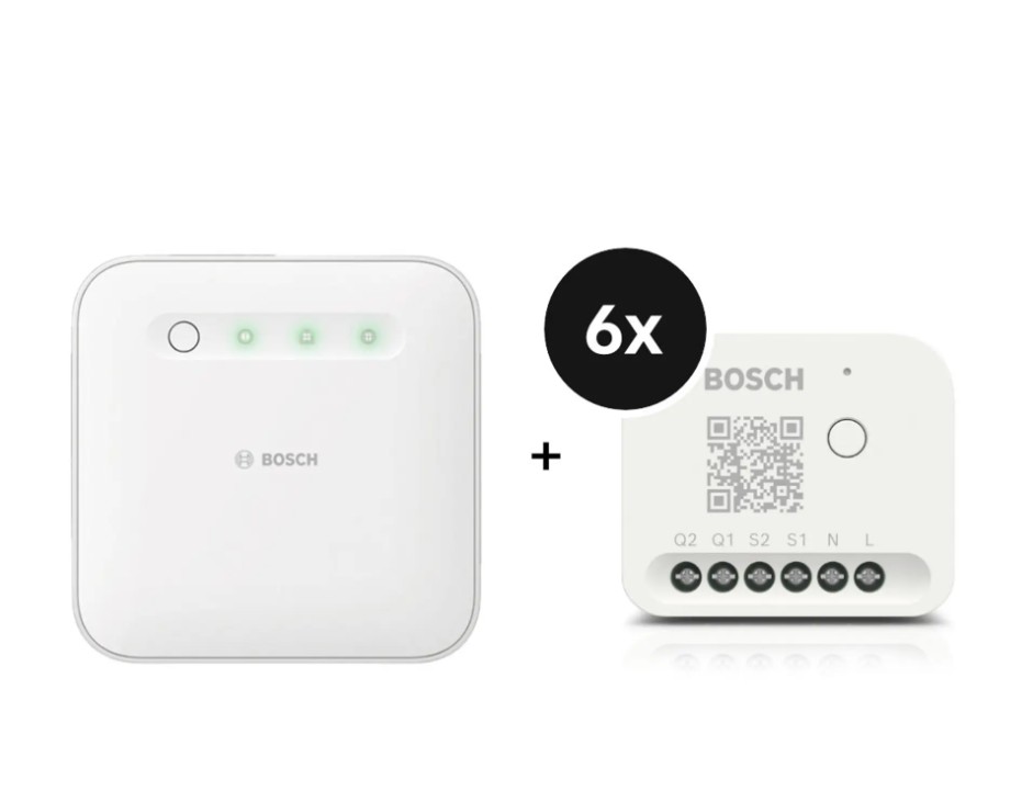 Bosch Smart Home – Starter Set Licht-/ Rollladensteuerung mit 6 Unterputz-Aktoren (tink)