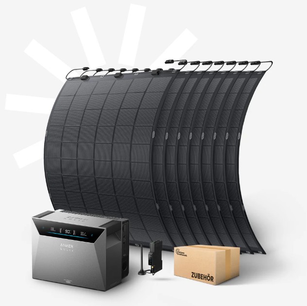 Kleines Kraftwerk Flex (8x) mit Anker SOLIX Solarbank 4 Pro