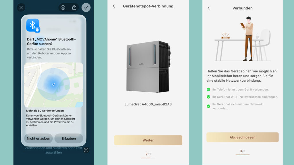 lumegret-speicher-app-installation Die App ließ sich von uns schnell und einfach mit dem Speicher verbinden