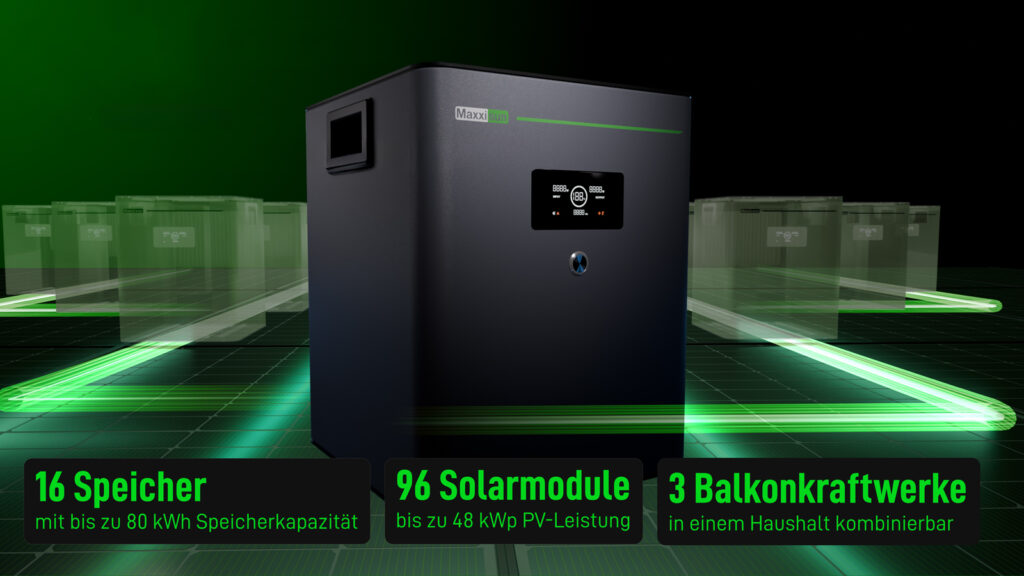 maxxicharge-v2plus-systemgroesse Wer gleich oder später ein sehr großes Speichersystem aufbauen will, ist hier richtig