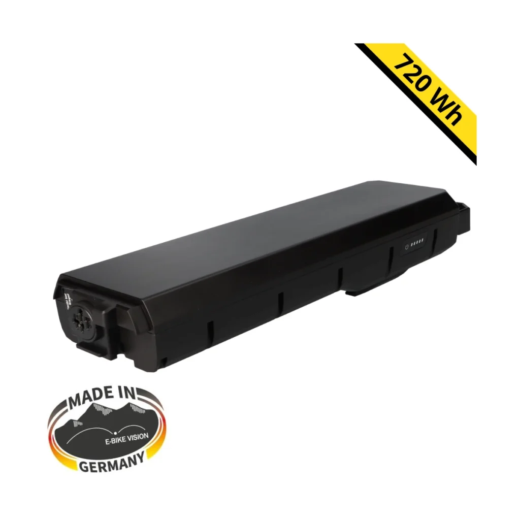 E-Bike Vision Akku 36V 20Ah 720Wh für Bosch PowerPack Gepäckträger – BBR240 bis BBR275