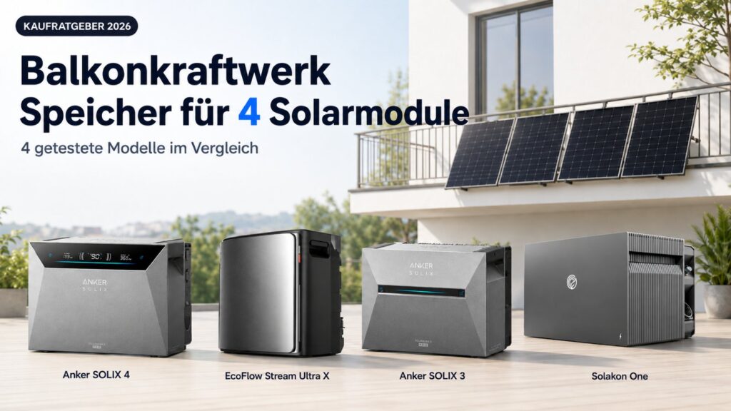 Balkonkraftwerk Speicher für 4 Solarmodule: Diese 4 Modelle überzeugen im Test