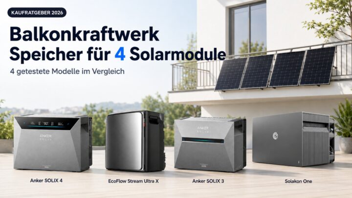 Balkonkraftwerk Speicher für 4 Solarmodule: Diese 4 Modelle überzeugen im Test